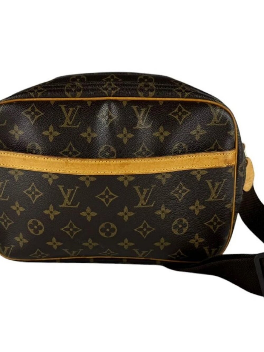 Auth LOUIS VUITTON Monogram Reporter PM Shoulder Bag Brown M45254